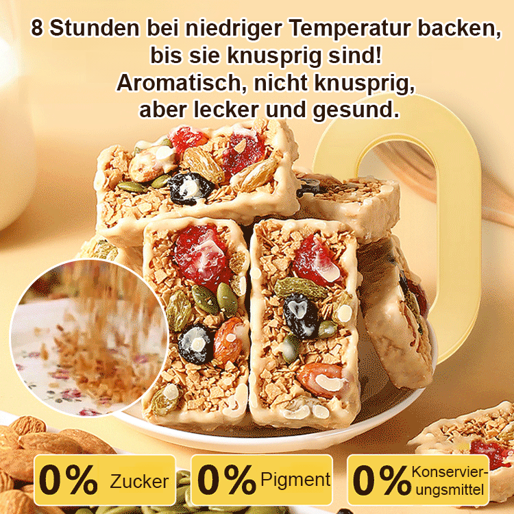 【Kalorienarm, sättigend】Nussige Hafer-Joghurt-Riegel