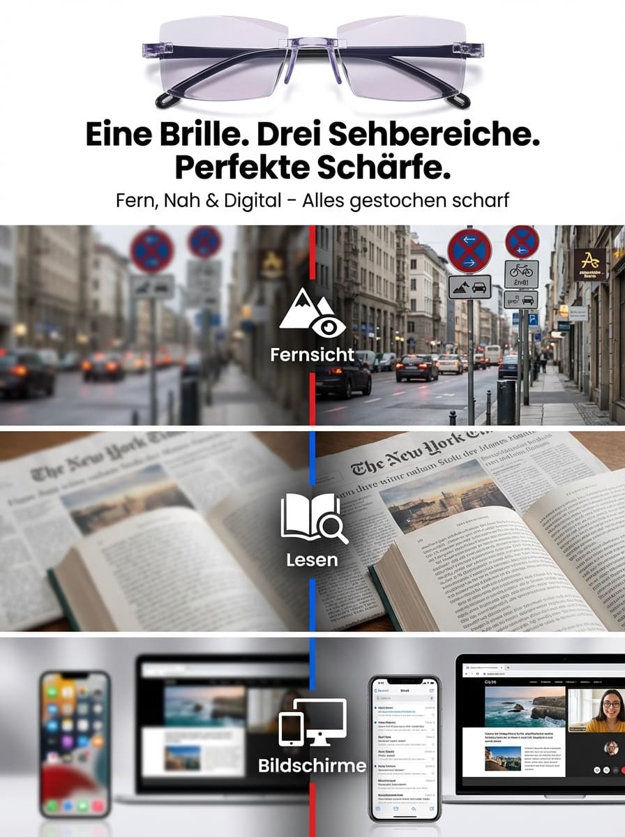 【Von Augenexperten empfohlen】In einer Sekunde aufgesetzt, die Welt sofort im Fokus!