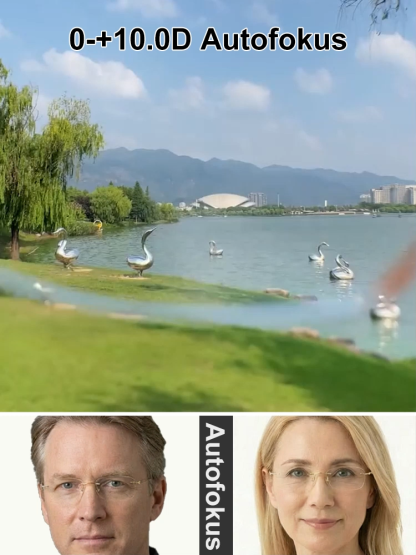 Randlose Gleitsichtbrille mit stufenlosem Übergang