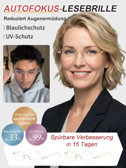 Randlose Gleitsichtbrille mit stufenlosem Übergang