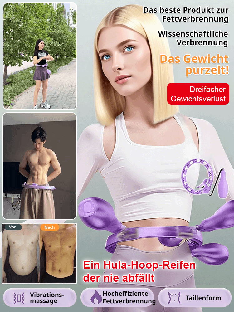 【Ein Hula-Hoop-Reifen der nie abfällt】Intelligenter, verstellbarer Hula-Hoop-Reifen mit Zählfunktion