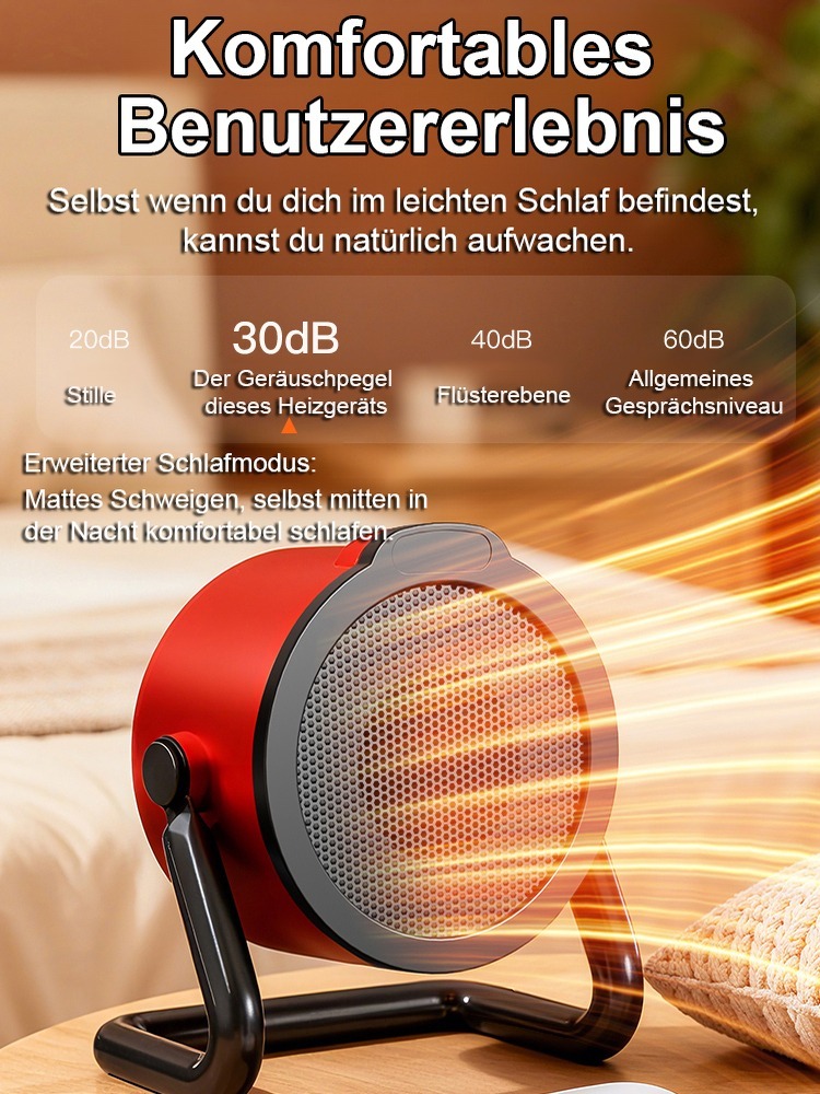 Kompakter, schnell aufheizender Heizlüfter für den Heimgebrauch