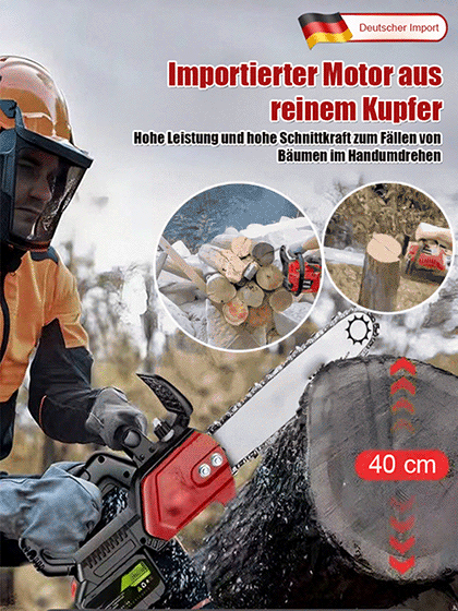 Hochleistungs-Elektro-Kettensäge für Holzarbeiten