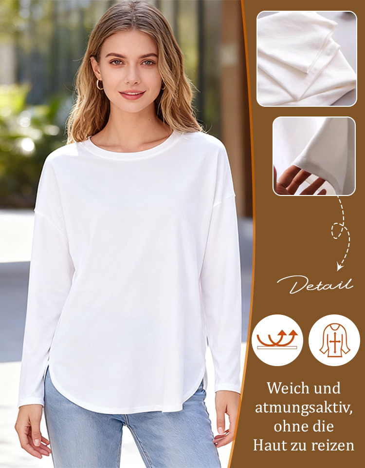 Hochwertiges, schlichtes Damen-Basistop