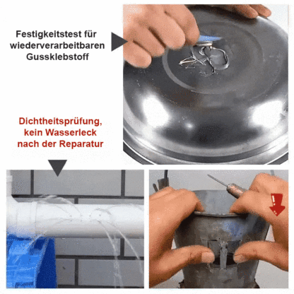 Rissfester, hochtemperaturbeständiger Gusskleber