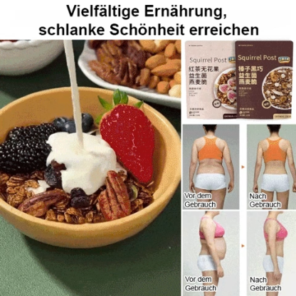 【Fettabbauend & sehr sättigend】Haselnuss-Zartbitterschokolade-Nuss-Haferflocken