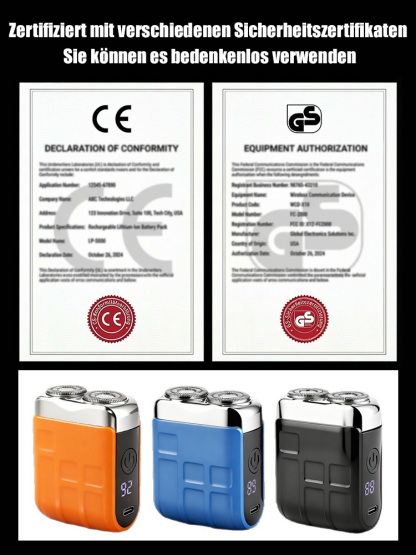 Es gibt einen elektrischen und magnetischen rasierer