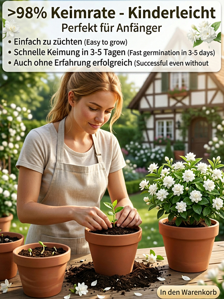 【Parfüm des Gartens】Vierjahreszeiten blühende, doppelt blühende Jasminsamen
