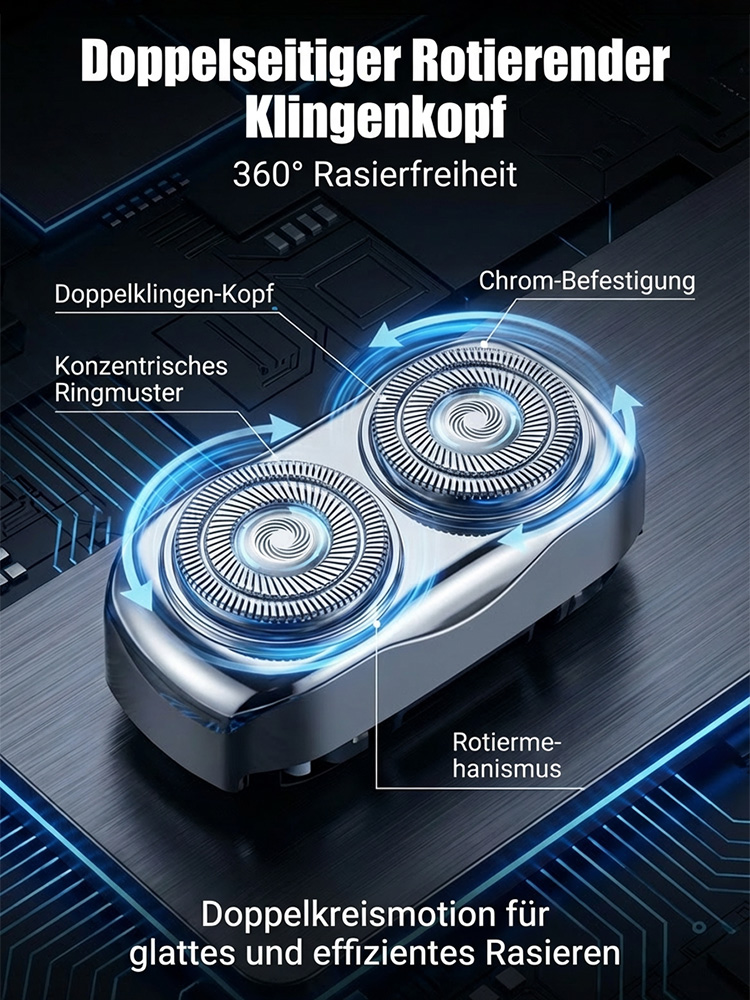 Es gibt einen elektrischen und magnetischen rasierer