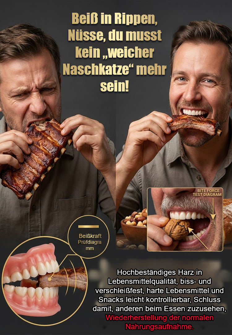 Zweifarbige wählbare Zahnprothesenbox – Sofort ein perfektes Lächeln