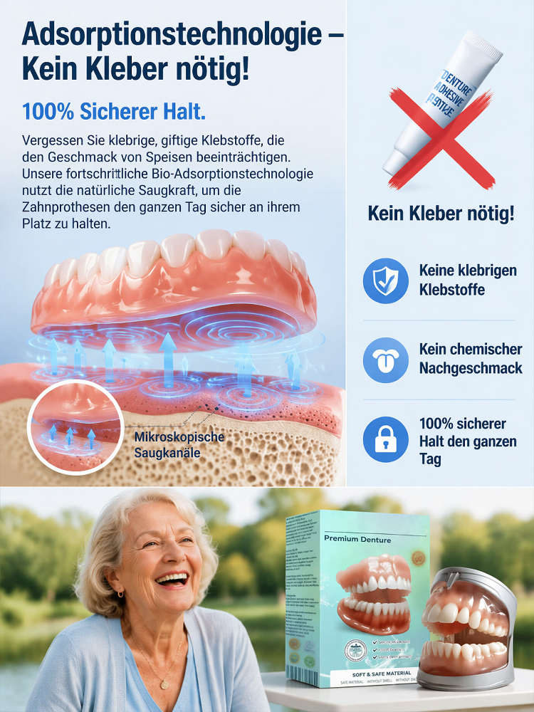 [Die Reise zum neuen Lächeln] Set für perfekten Halt von Zahnersatz