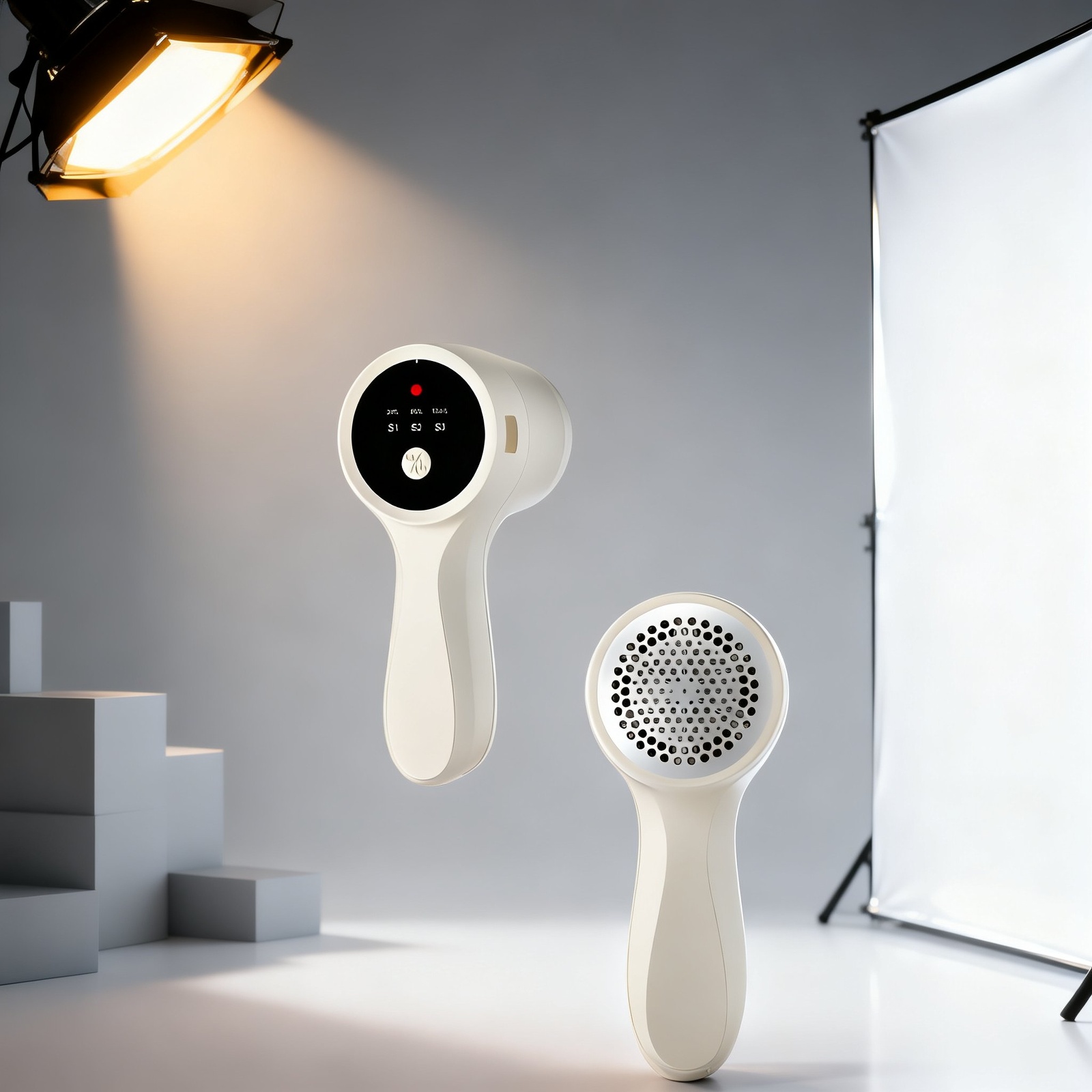 Elektrischer Fusselrasierer mit Kopfschaber-Funktion in moderner Ausführung