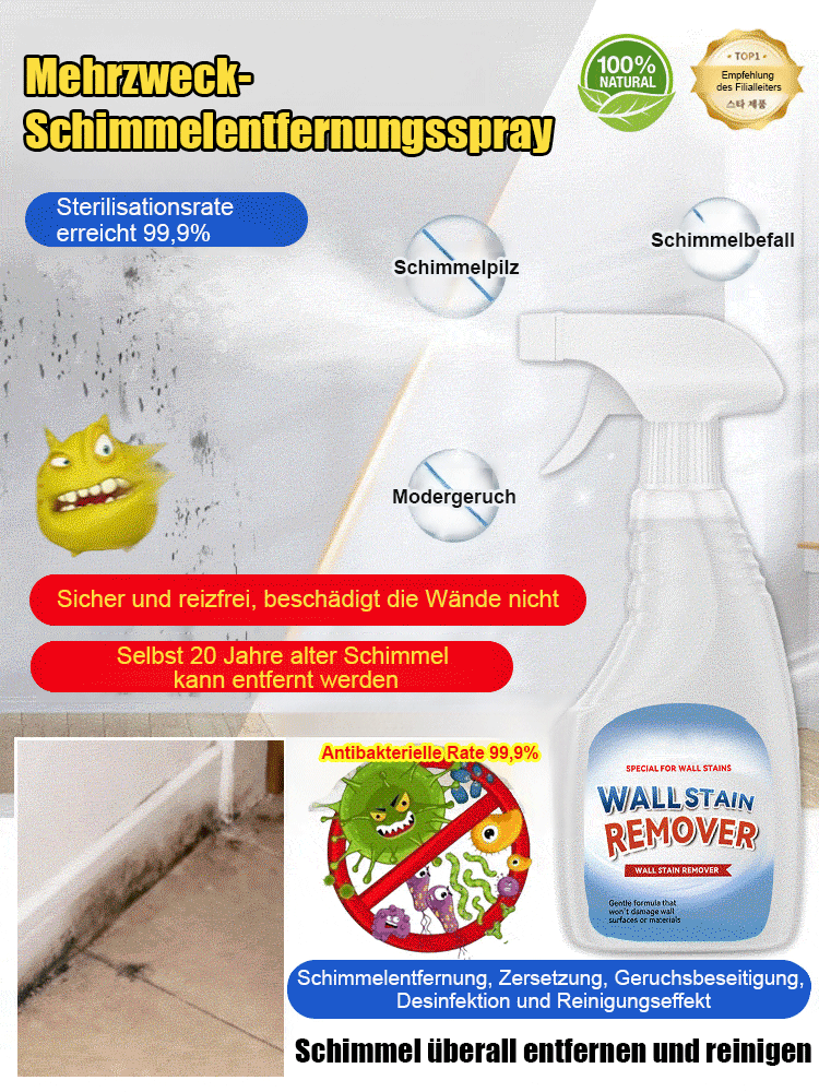【Ohne Nachwischen】Allzweck-Schimmel-Spray