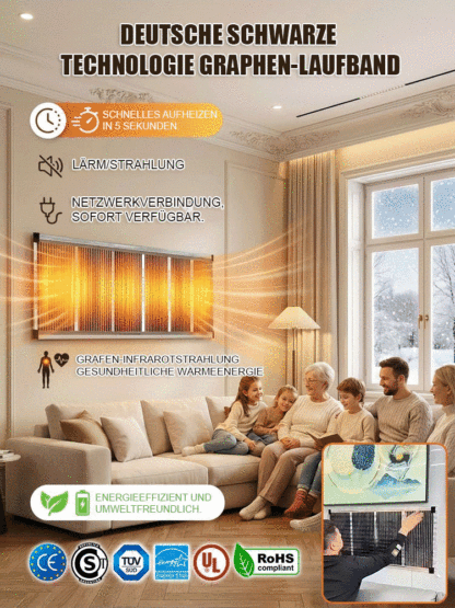 【5 Sekunden Schnellheizung】Deutsche Hightech-Graphen-Wandheizung