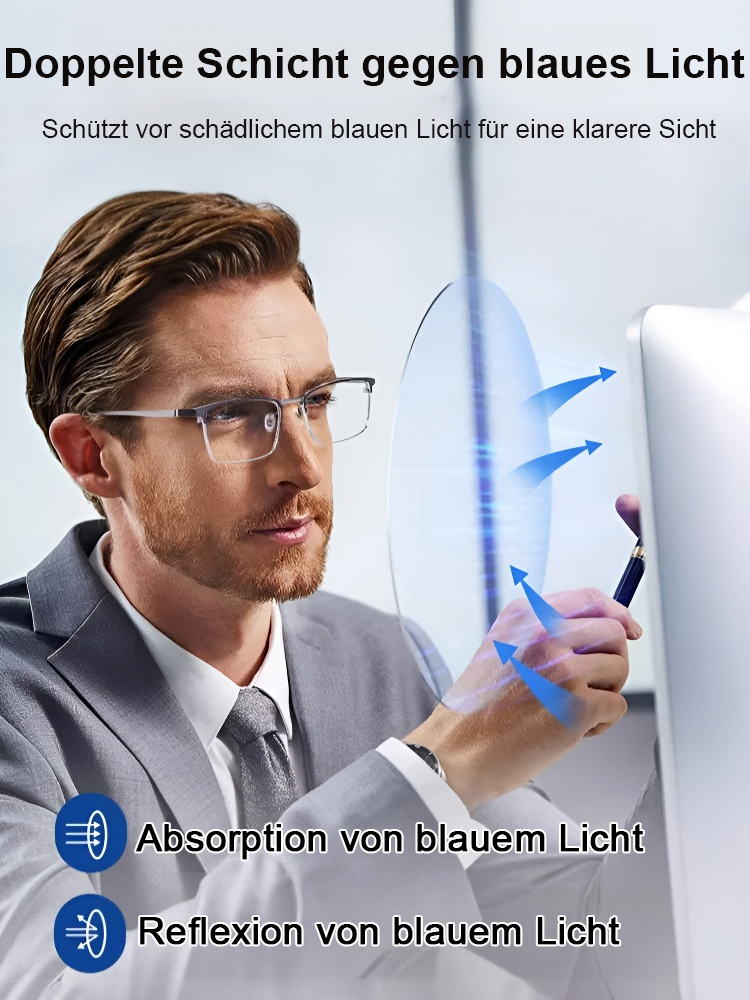 HD-Ultraleichtbrille gegen Ermüdung und Blaulicht Presbyopie 