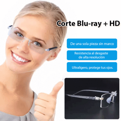 Gafas de lectura antiguas a prueba de radiación y zoom