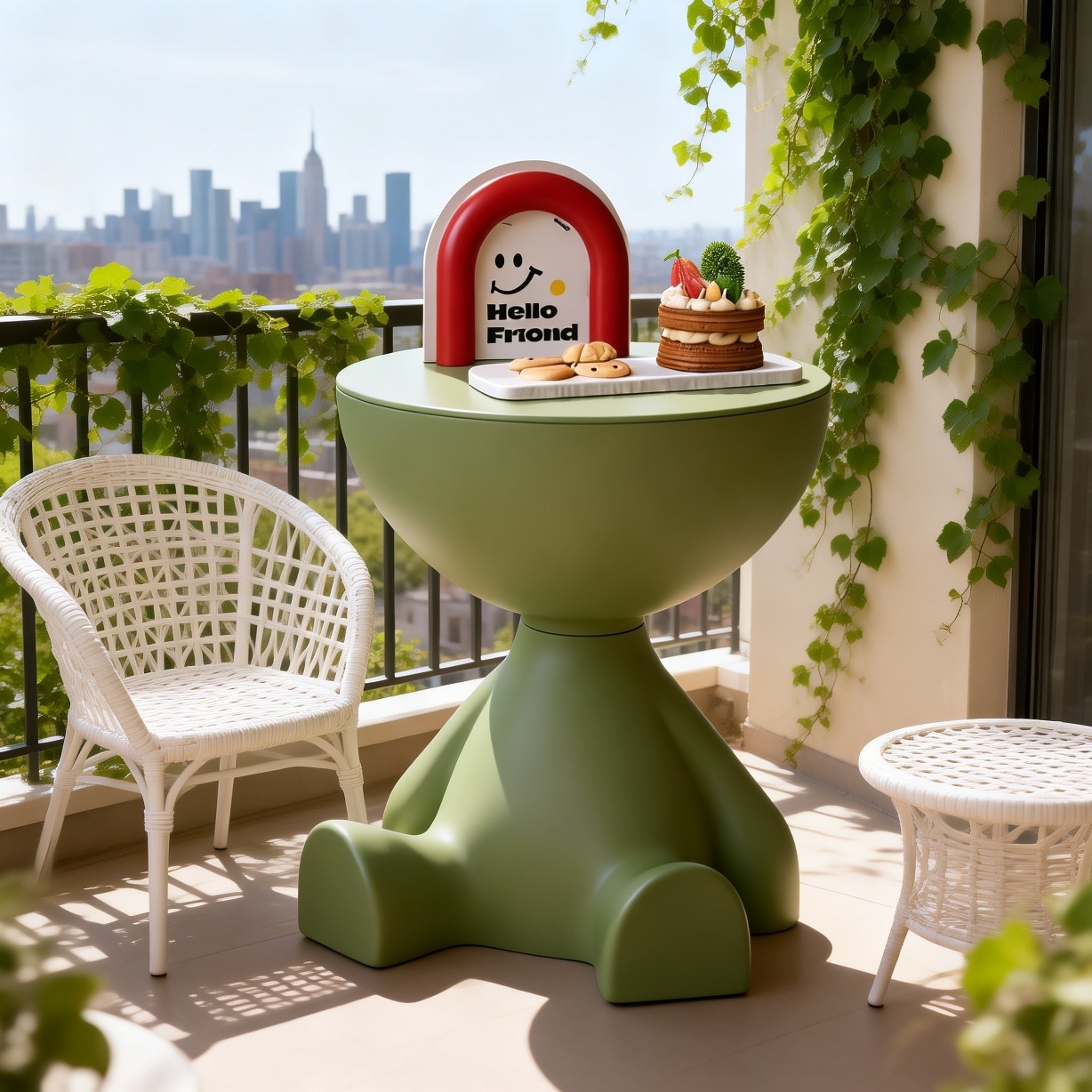 Kreativer Nachttisch für Zuhause, Sofa, Schlafzimmer, Balkon – mobiler Mini-Tisch für kleine Wohnungen