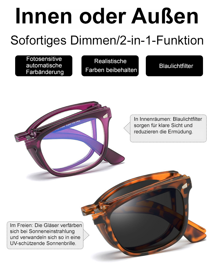 Stilvolle und bequeme faltbare Lesebrille