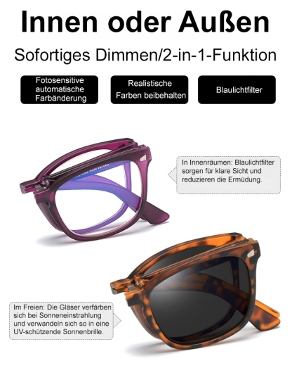 Stilvolle und bequeme faltbare Lesebrille