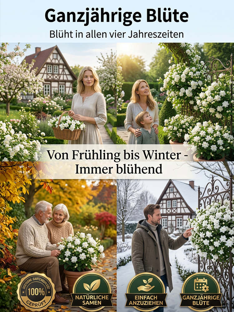【Parfüm des Gartens】Vierjahreszeiten blühende, doppelt blühende Jasminsamen