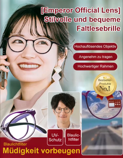 Stilvolle und bequeme faltbare Lesebrille