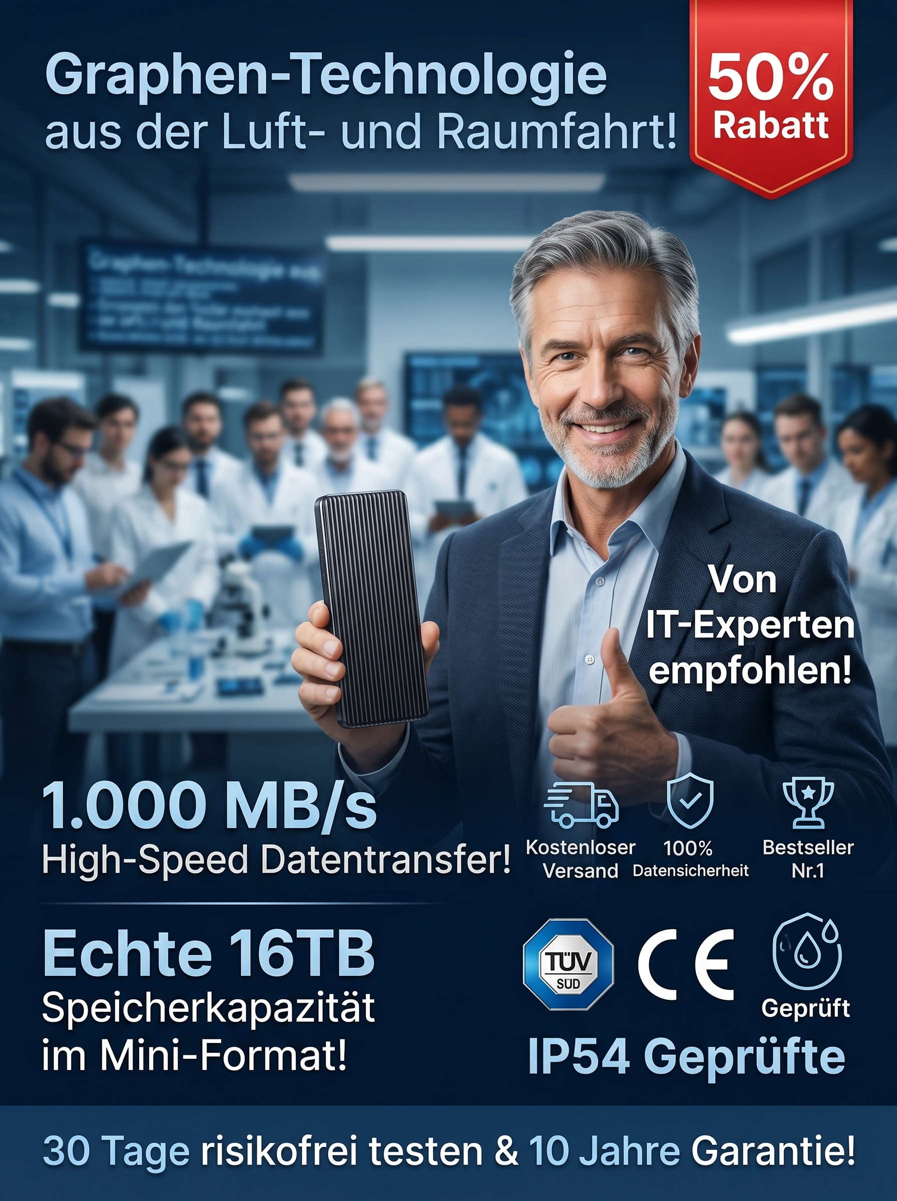 16 TB mobile Festplatte in Militärqualität – jetzt zum Werkspreis（Aktueller Bestand: 160 Stück）