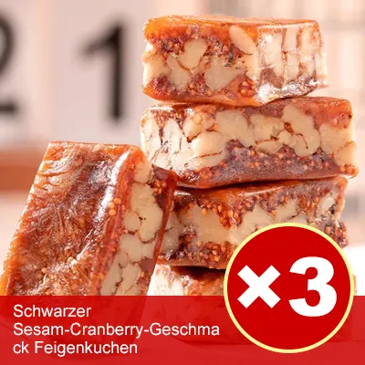 Schwarzer Sesam-Cranberry-Geschmack Feigenkuchen