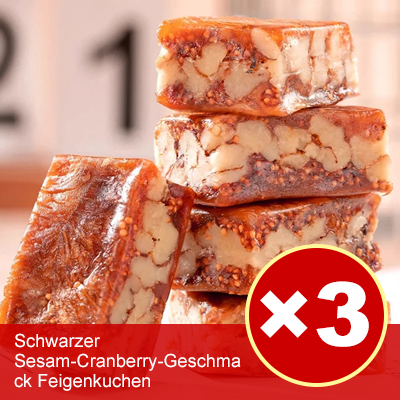 Schwarzer Sesam-Cranberry-Geschmack Feigenkuchen