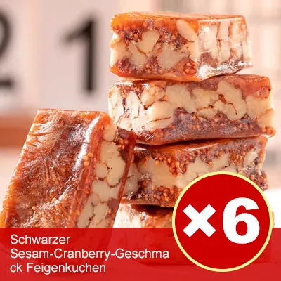 Schwarzer Sesam-Cranberry-Geschmack Feigenkuchen