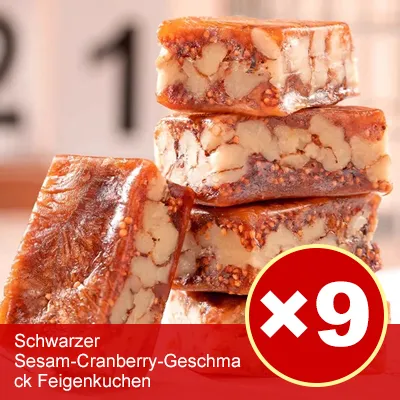 Schwarzer Sesam-Cranberry-Geschmack Feigenkuchen