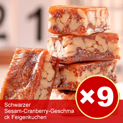 Schwarzer Sesam-Cranberry-Geschmack Feigenkuchen