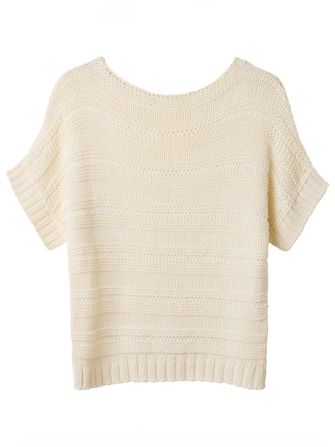Boatneck Pointelle Sweater