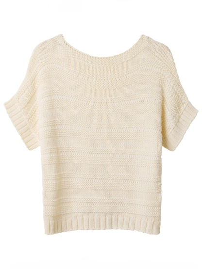 Boatneck Pointelle Sweater