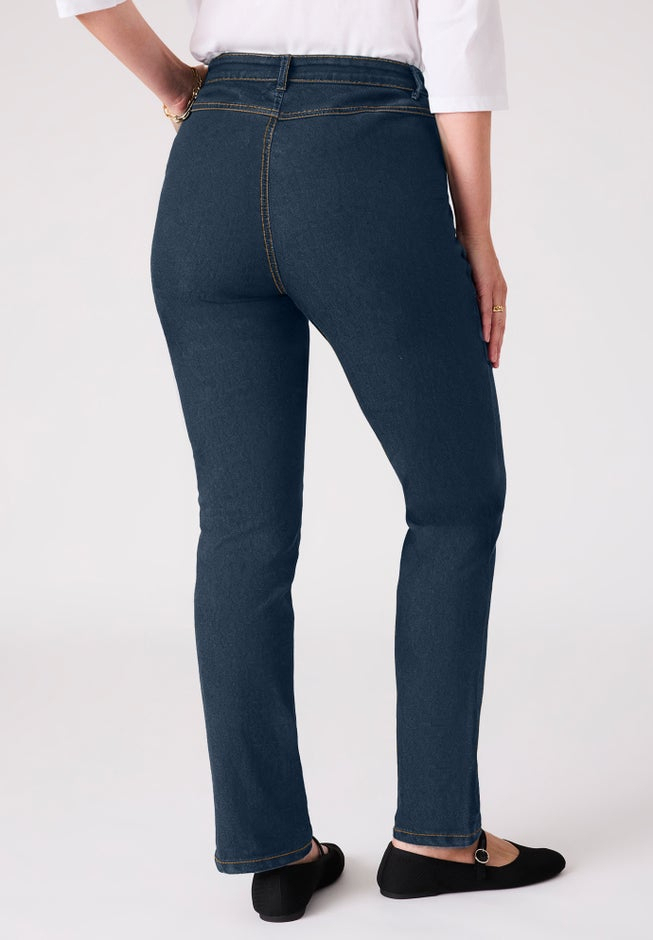 Stretch Straight-Leg Clean Jeans