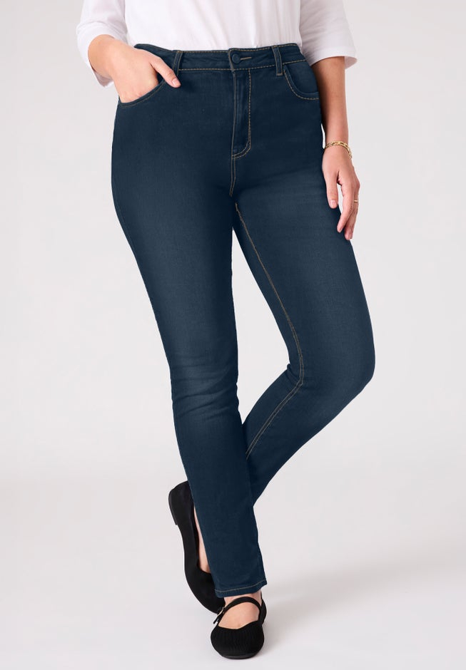 Stretch Straight-Leg Clean Jeans