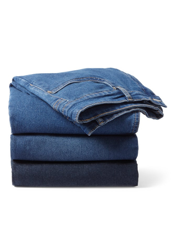Stretch Straight-Leg Clean Jeans
