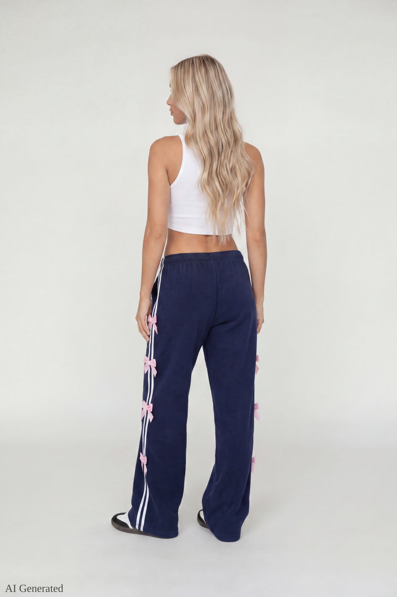 Fleece 3D Bow Wide Leg Sweatpant