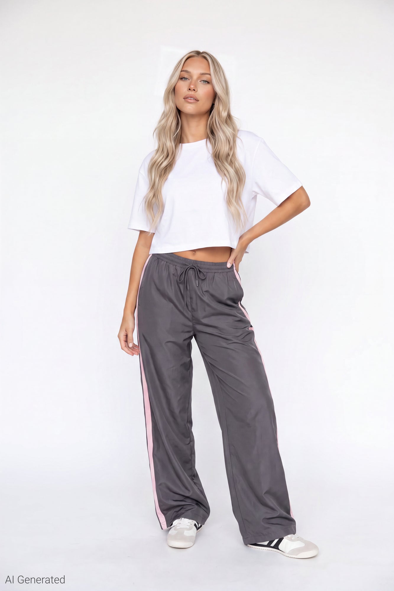 Wide Leg Track Pant