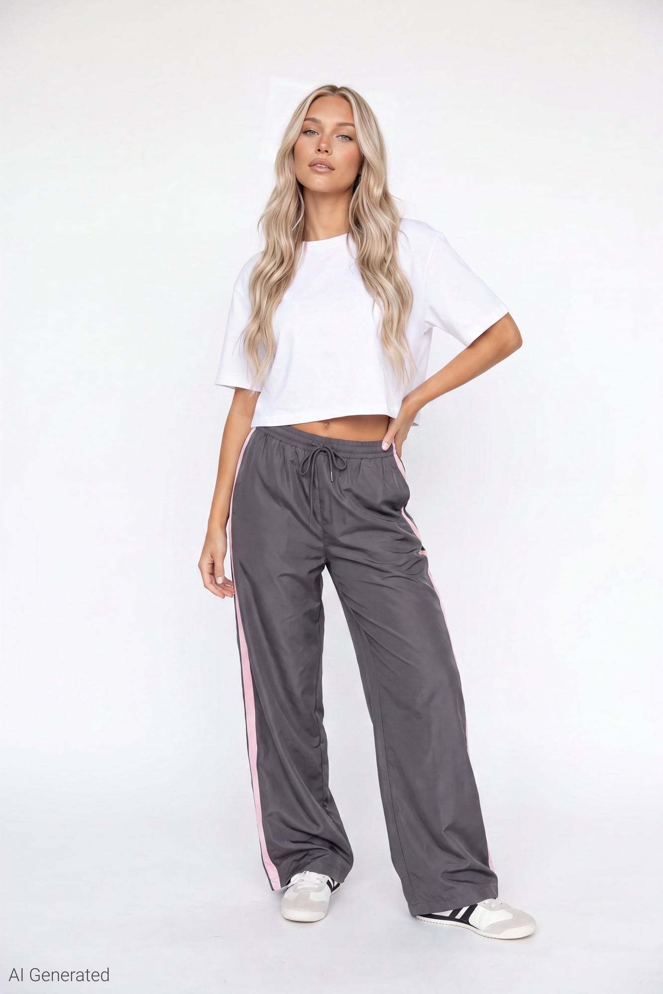 Wide Leg Track Pant