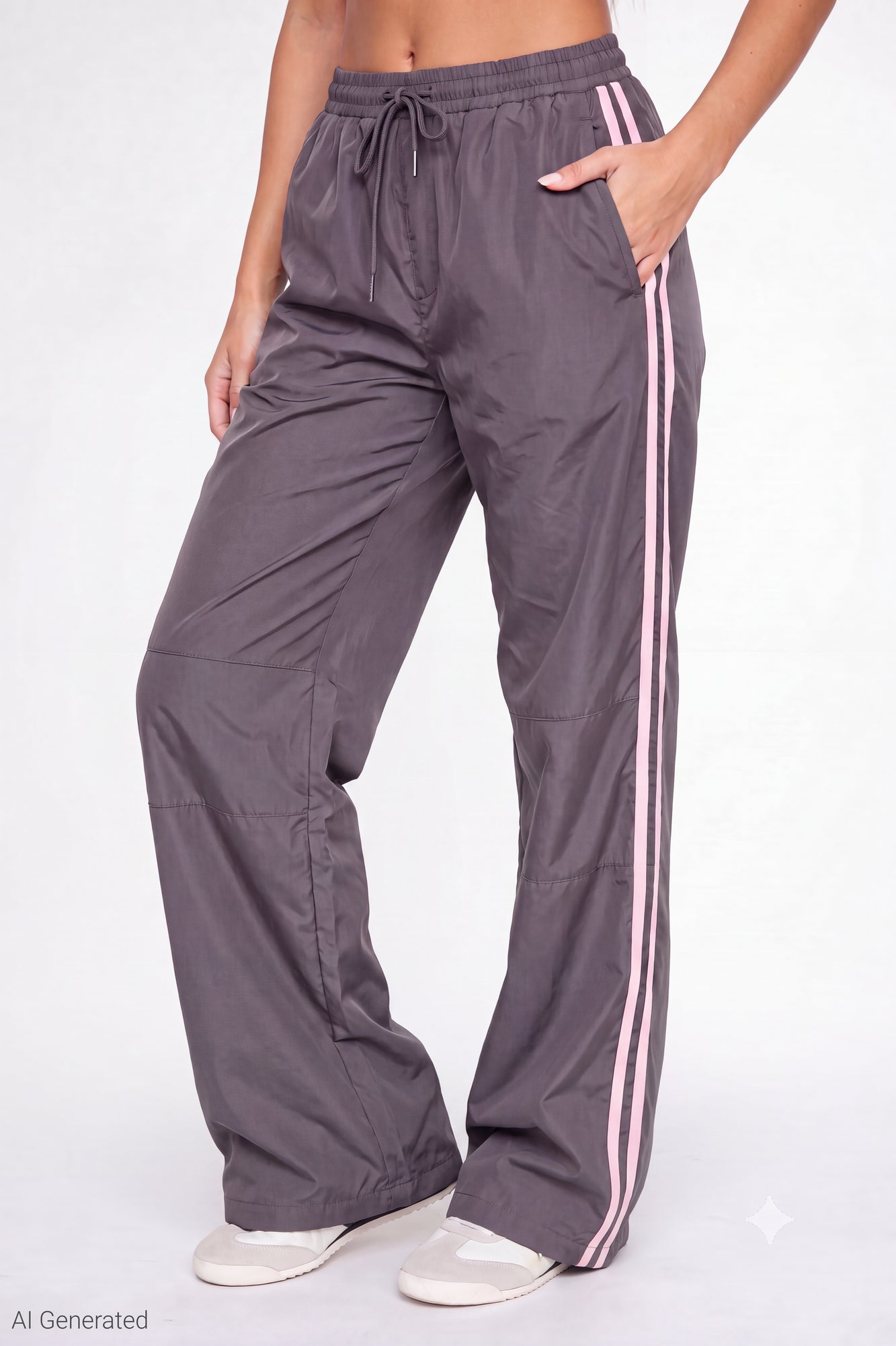 Wide Leg Track Pant