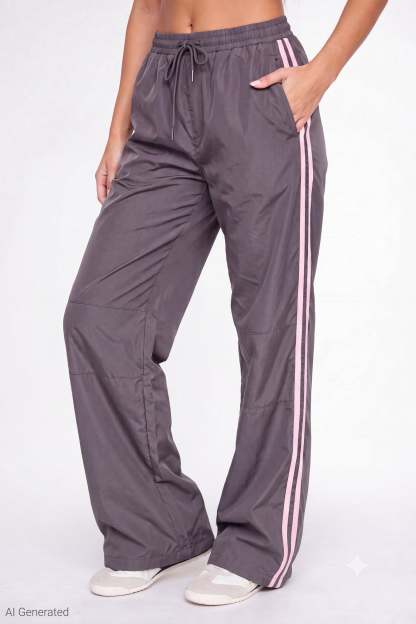 Wide Leg Track Pant
