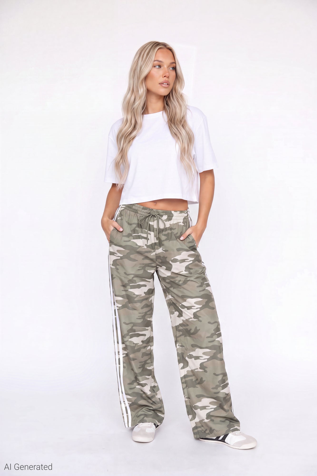 Wide Leg Track Pant