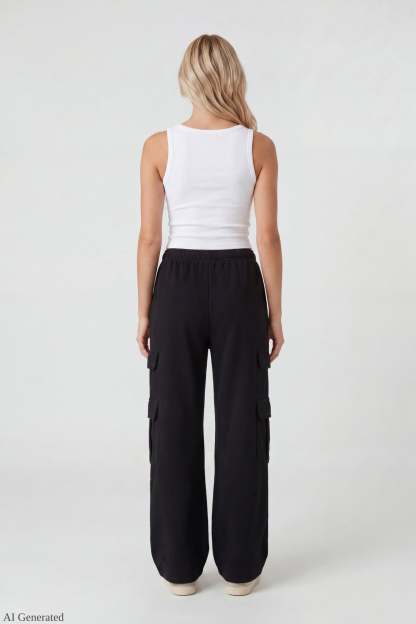 Fleece Ultra-Wide Cargo Sweatpant