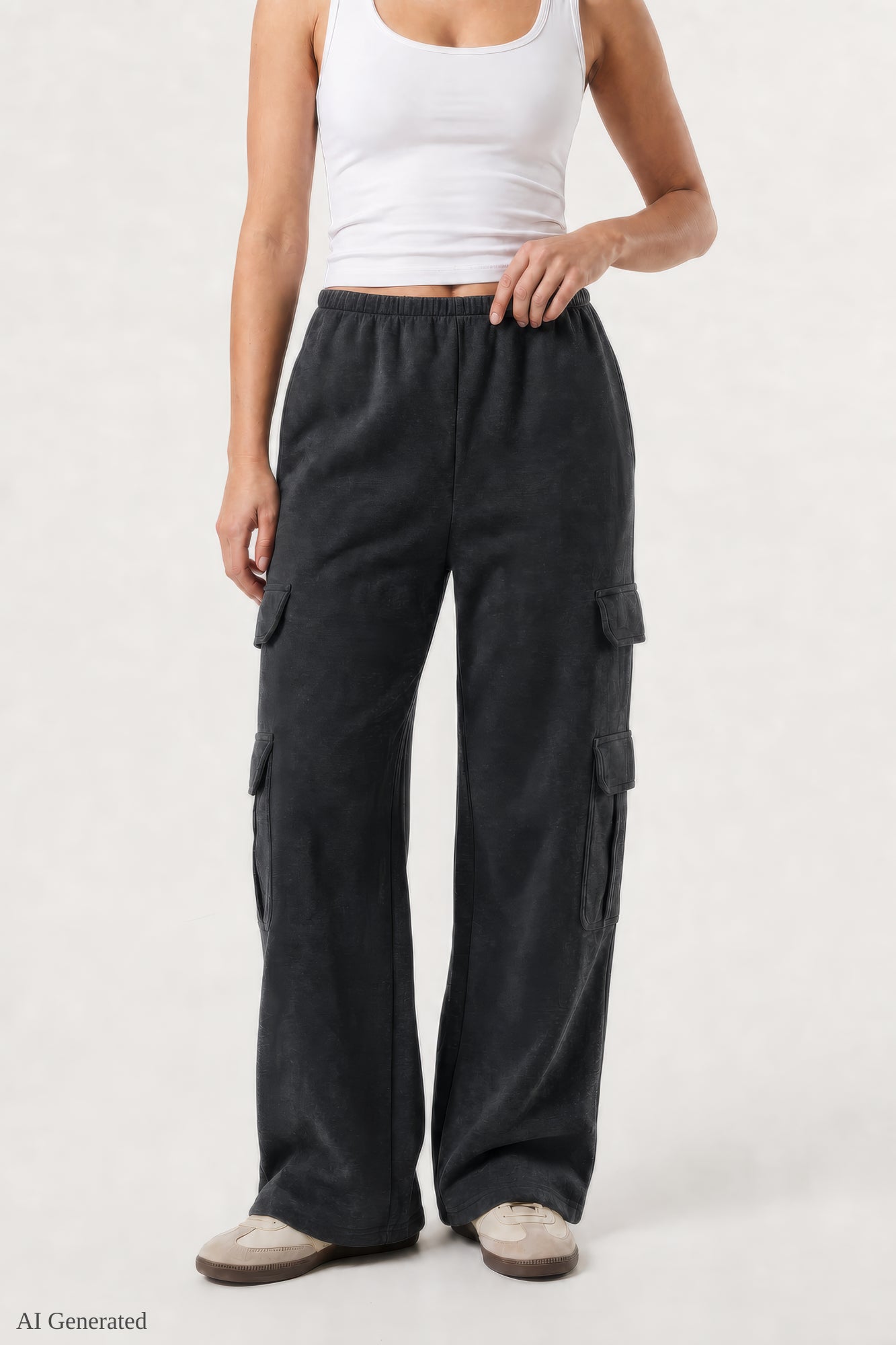 Fleece Ultra-Wide Cargo Sweatpant