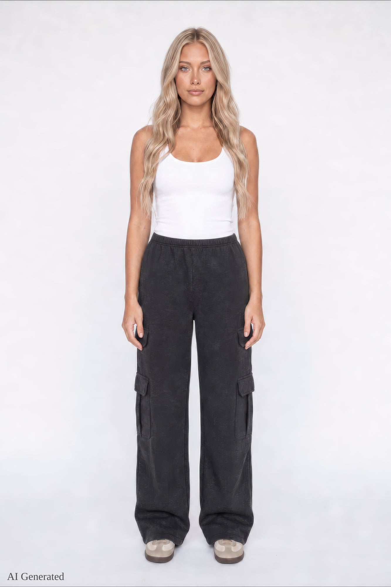 Fleece Ultra-Wide Cargo Sweatpant