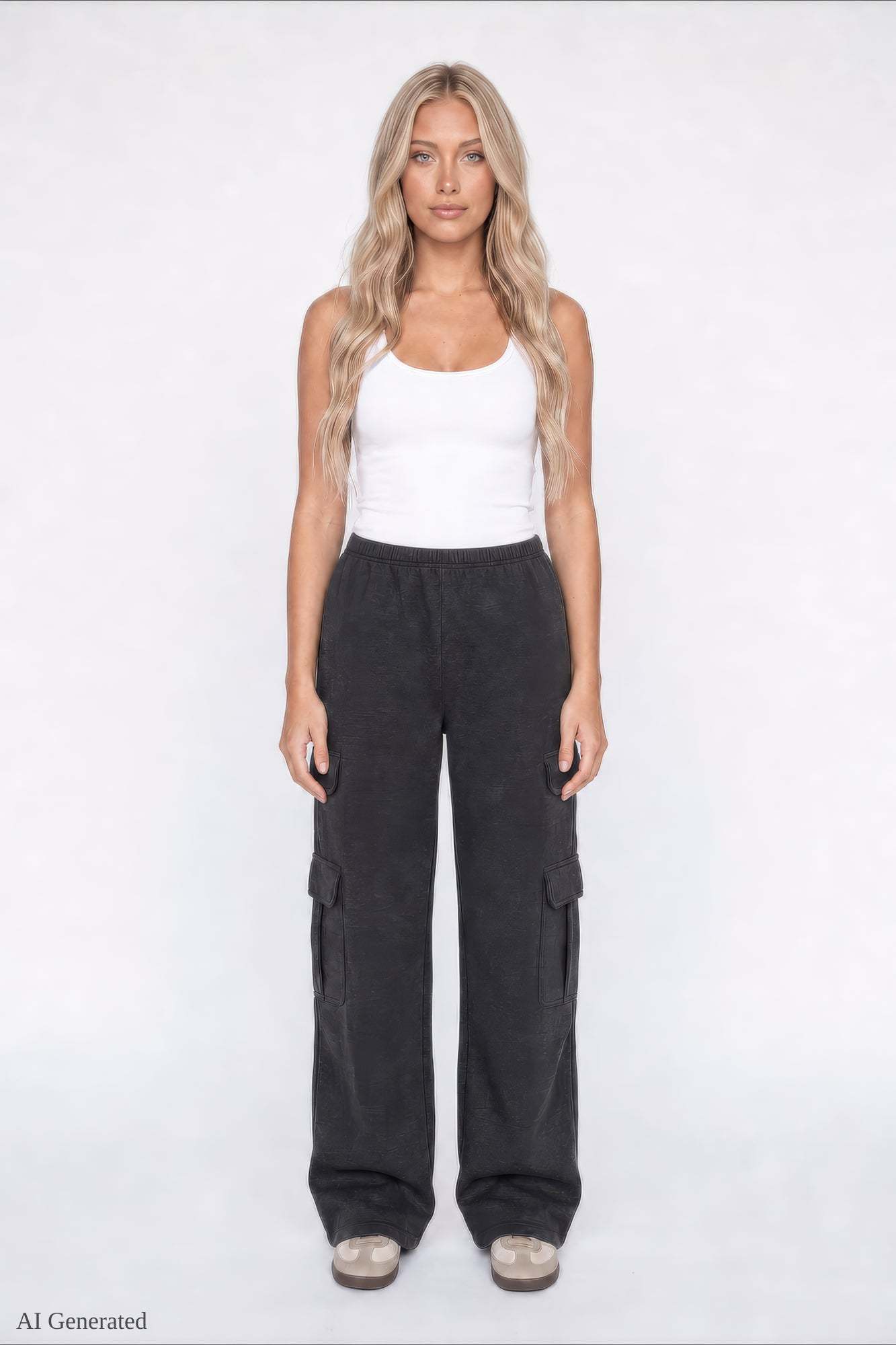 Fleece Ultra-Wide Cargo Sweatpant