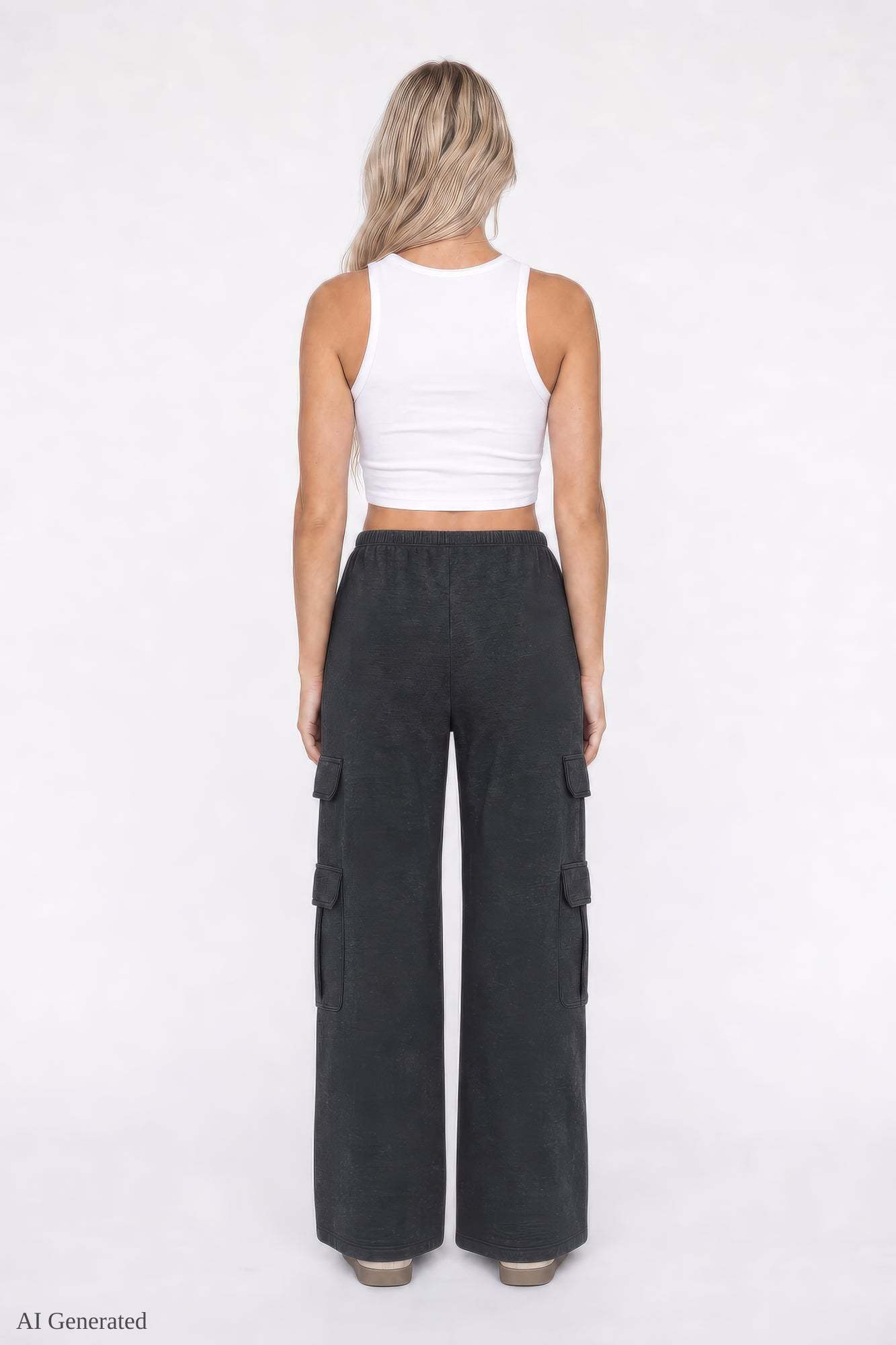 Fleece Ultra-Wide Cargo Sweatpant