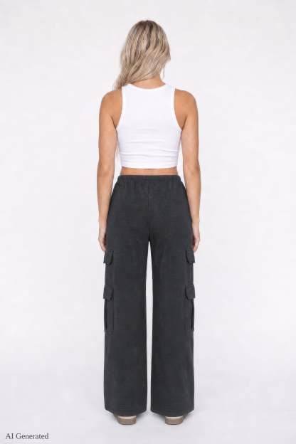 Fleece Ultra-Wide Cargo Sweatpant