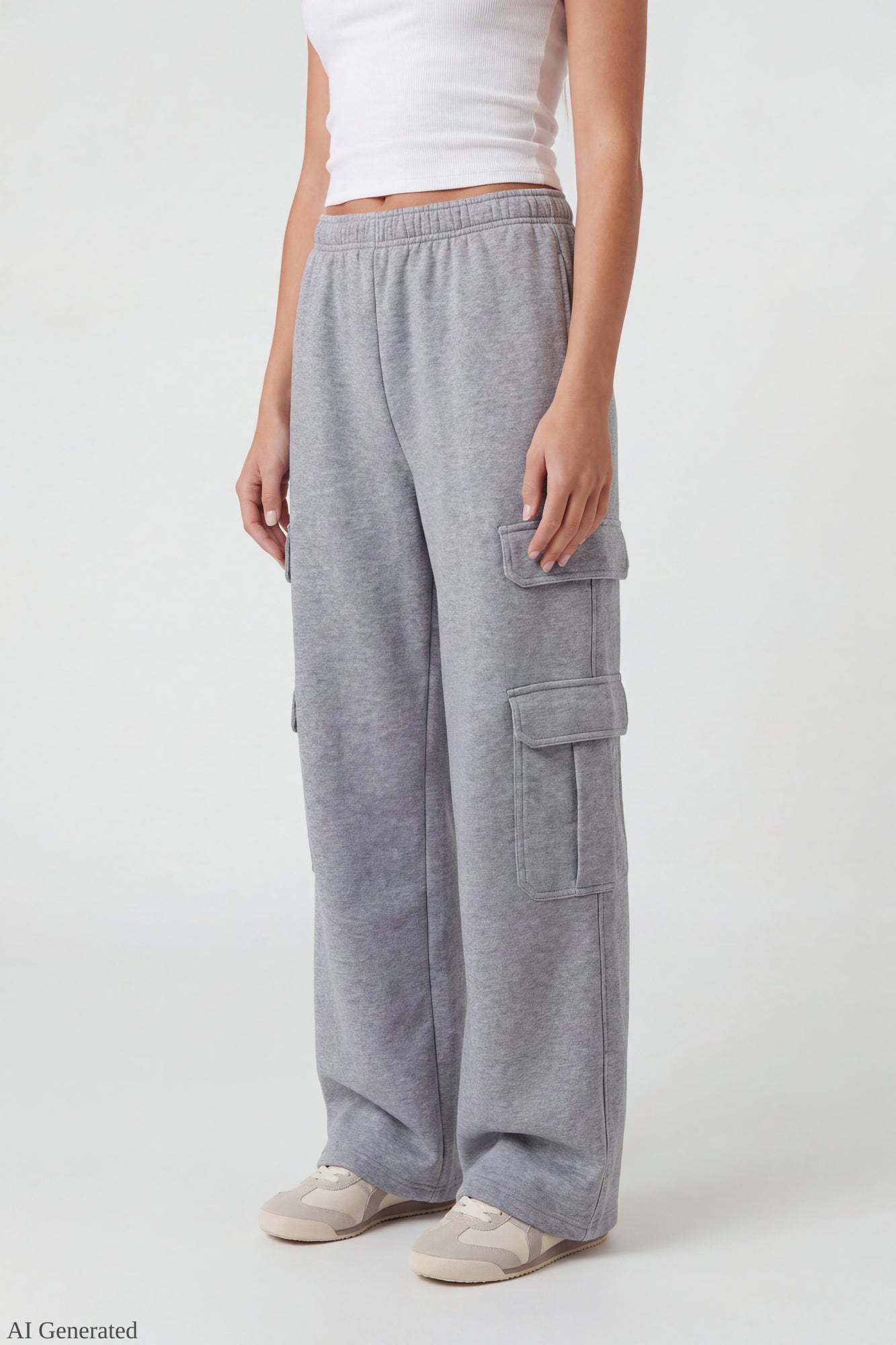 Fleece Ultra-Wide Cargo Sweatpant