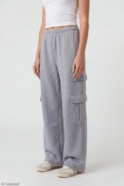 Fleece Ultra-Wide Cargo Sweatpant